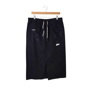 Nike Sportswear Woven Cargo Midi Skirt Black Women's Large Athleisure